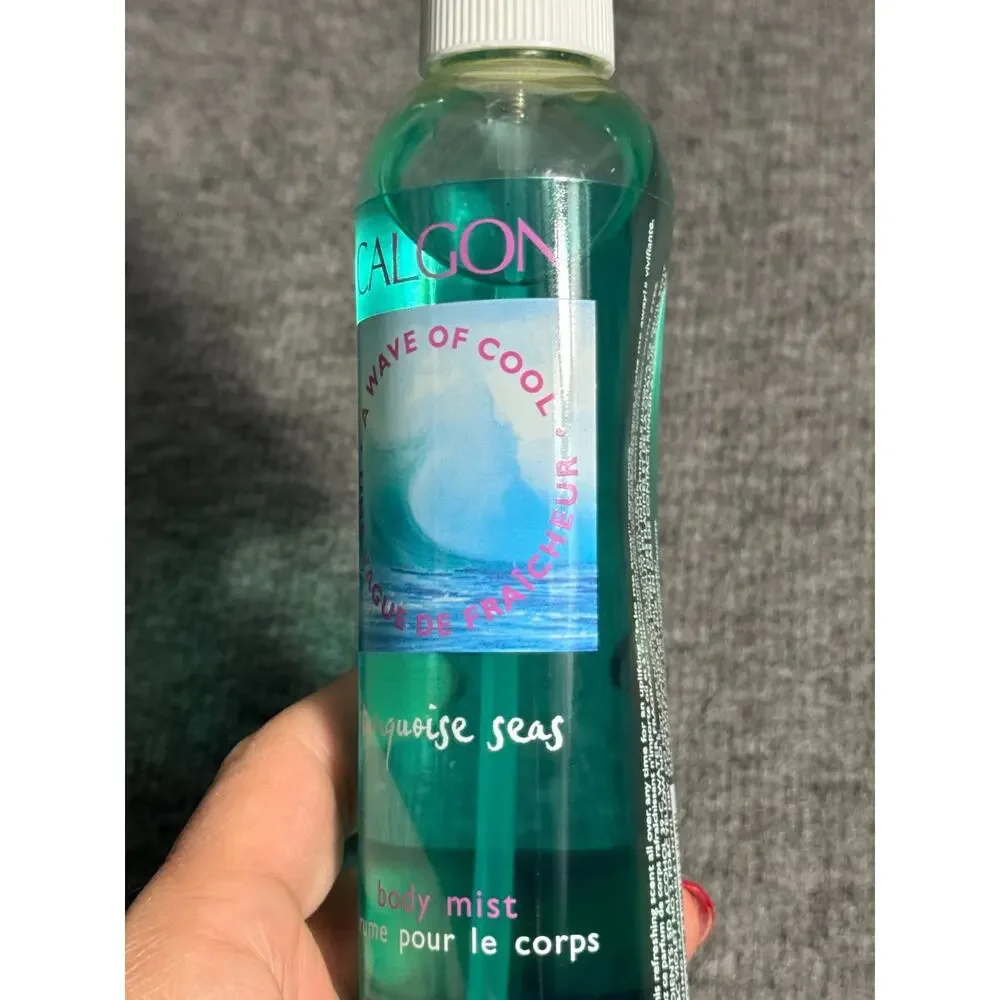 Calgon After Bath A Wave of Cool Turquoise Seas Body Mist 8oz- No Cap-See Bottle